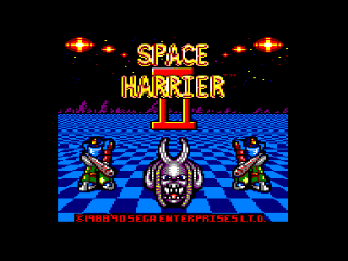 Space Harrier II title screen for Amstrad CPC
